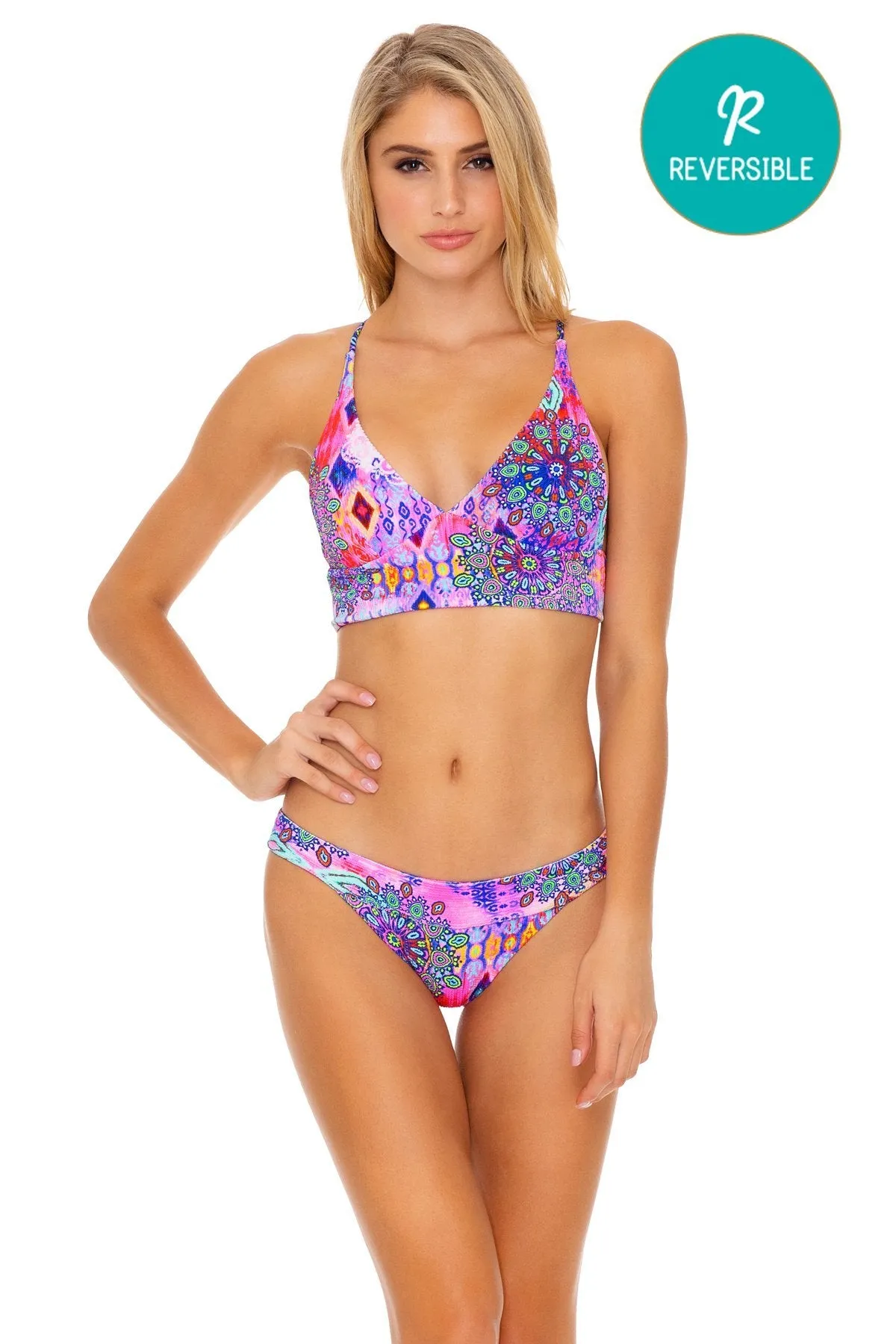 PINK LAGOON - Cross Back Bustier Top