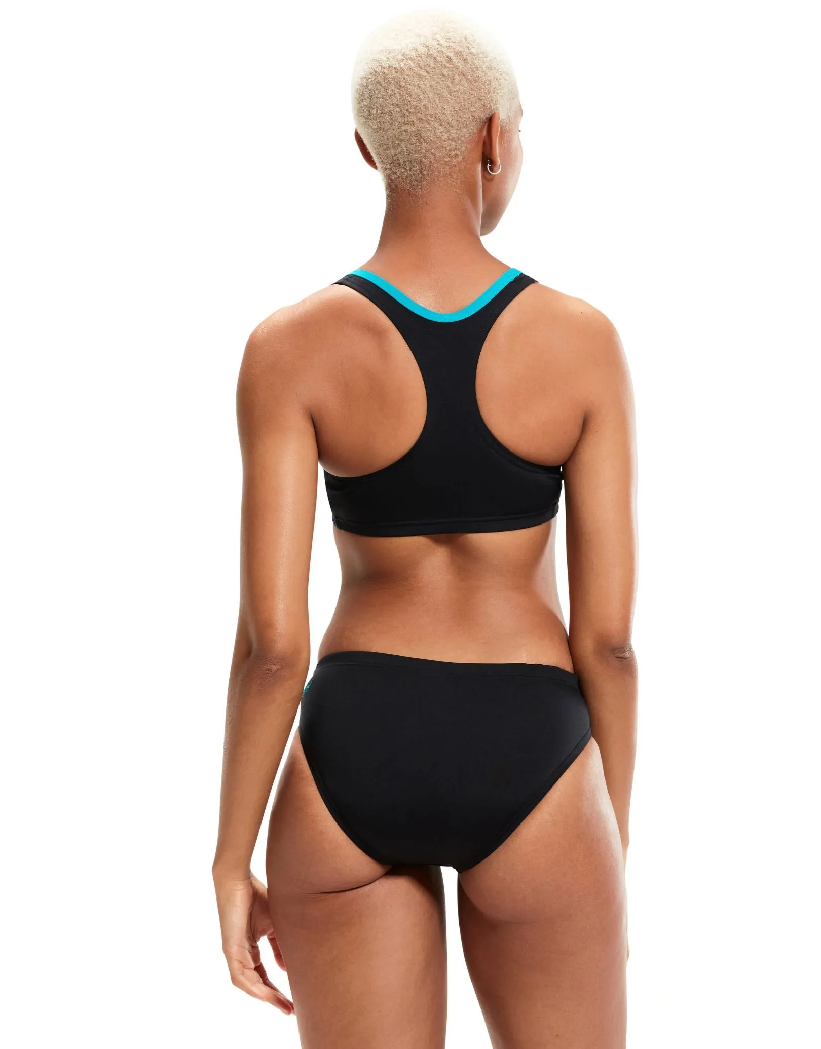 Placement 2 Piece Swimsuit - Black/Green