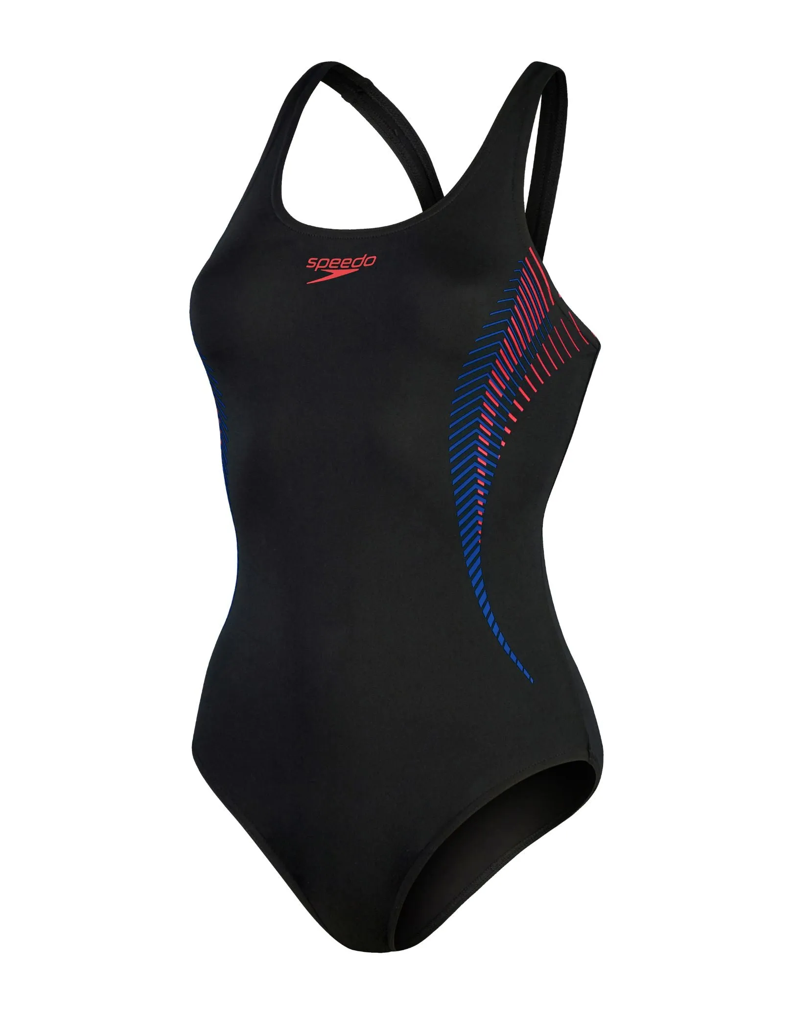 Placement Muscleback Swimsuit - Black/Red
