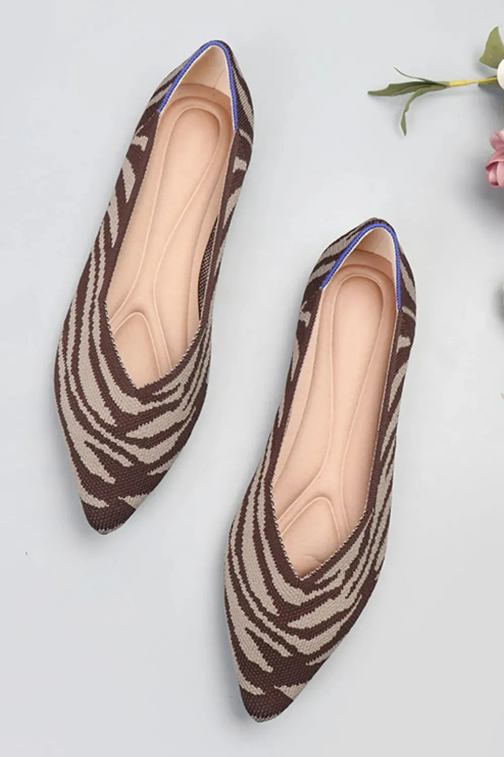Point Toe Block Heels Slip-Ons