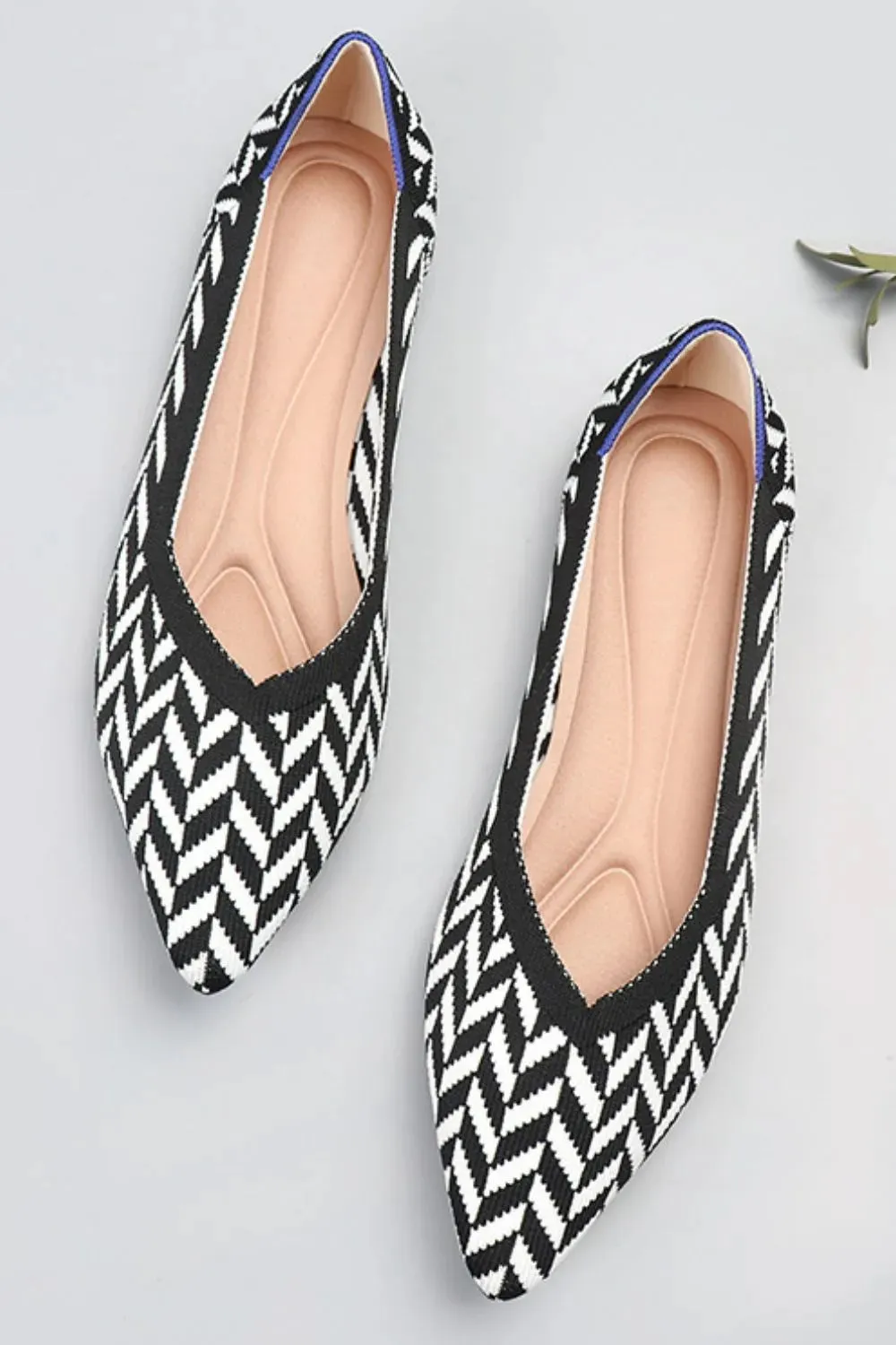 Point Toe Block Heels Slip-Ons
