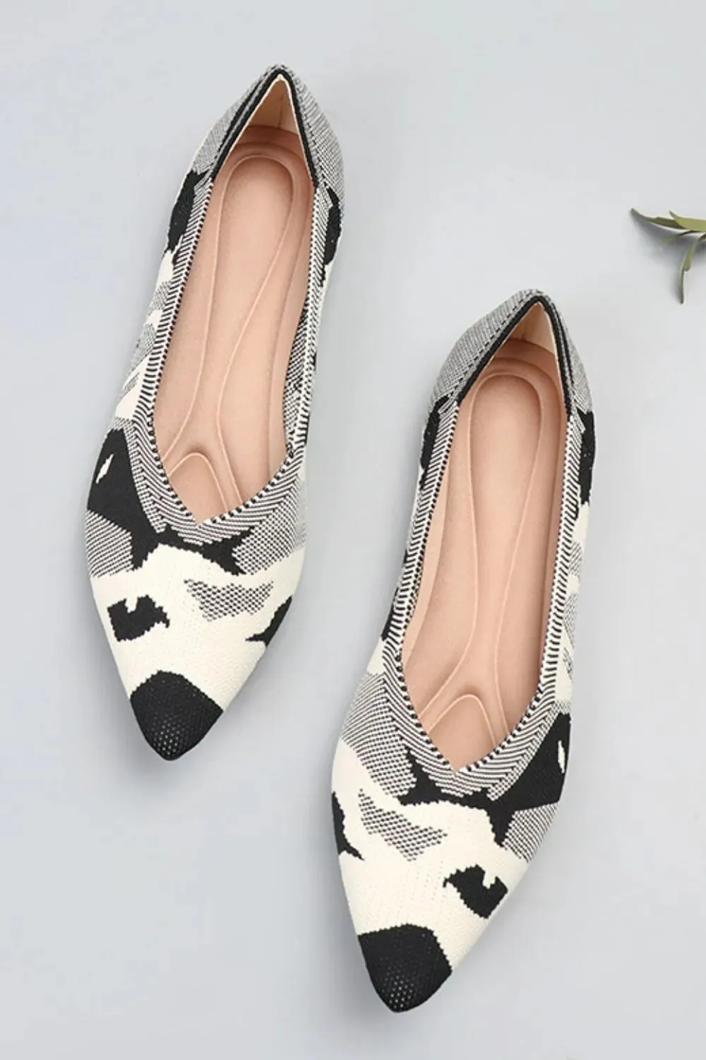 Point Toe Block Heels Slip-Ons