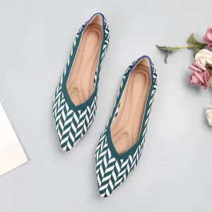 Point Toe Block Heels Slip-Ons