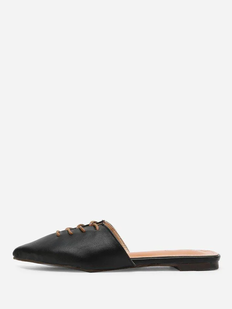 Pointed Toe Flat Mules