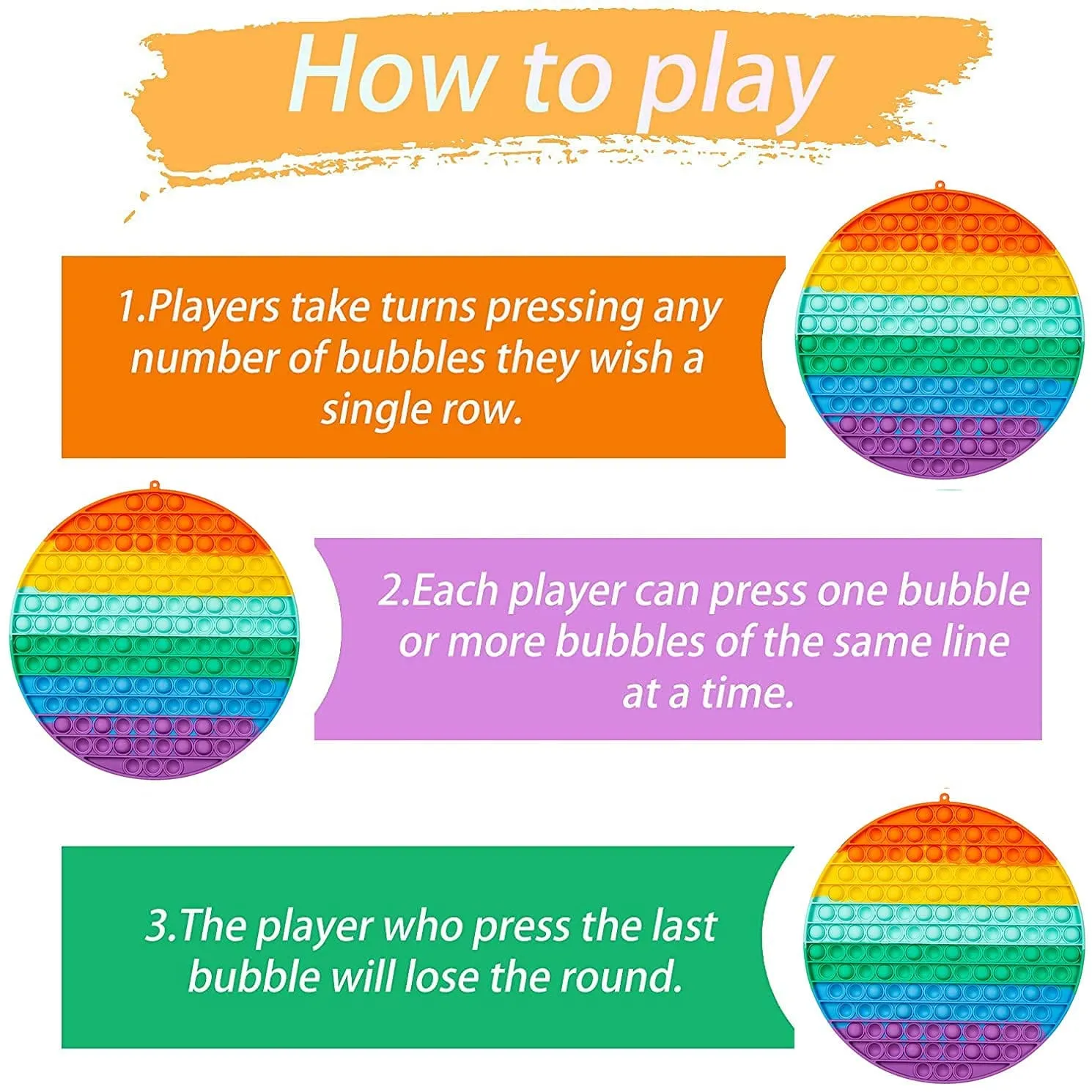POPBUBBLE - ROUND RAINBOW 11.5"
