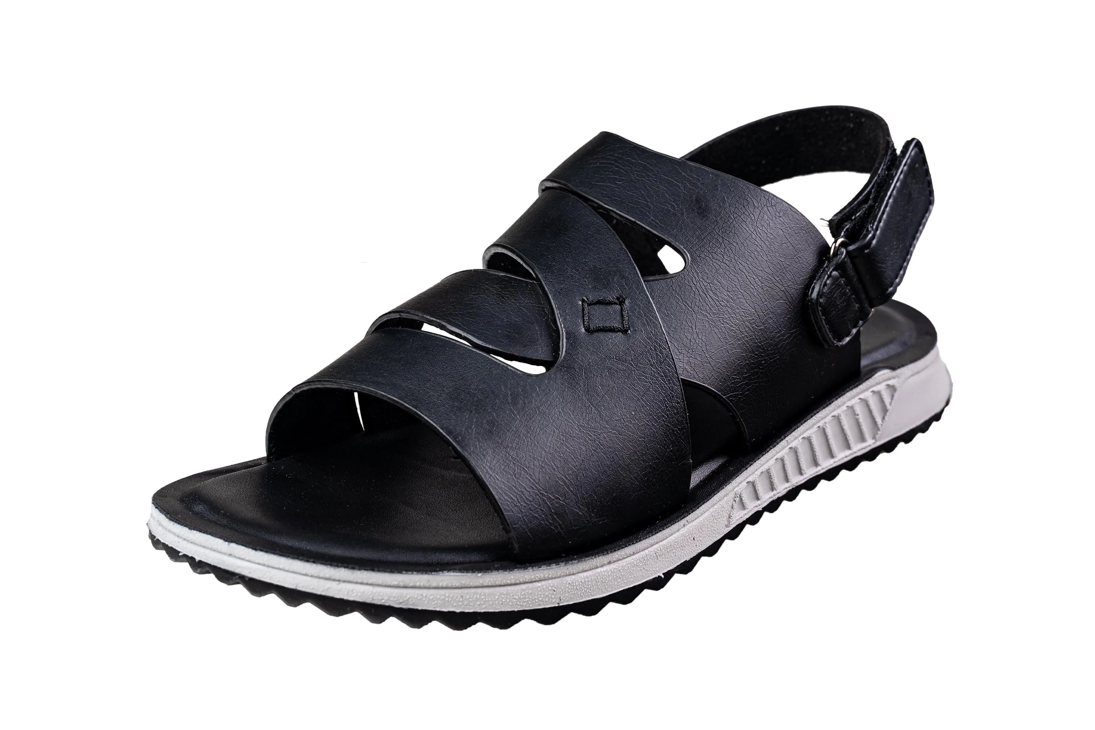 Puntoblu Black Gents Sandal PU