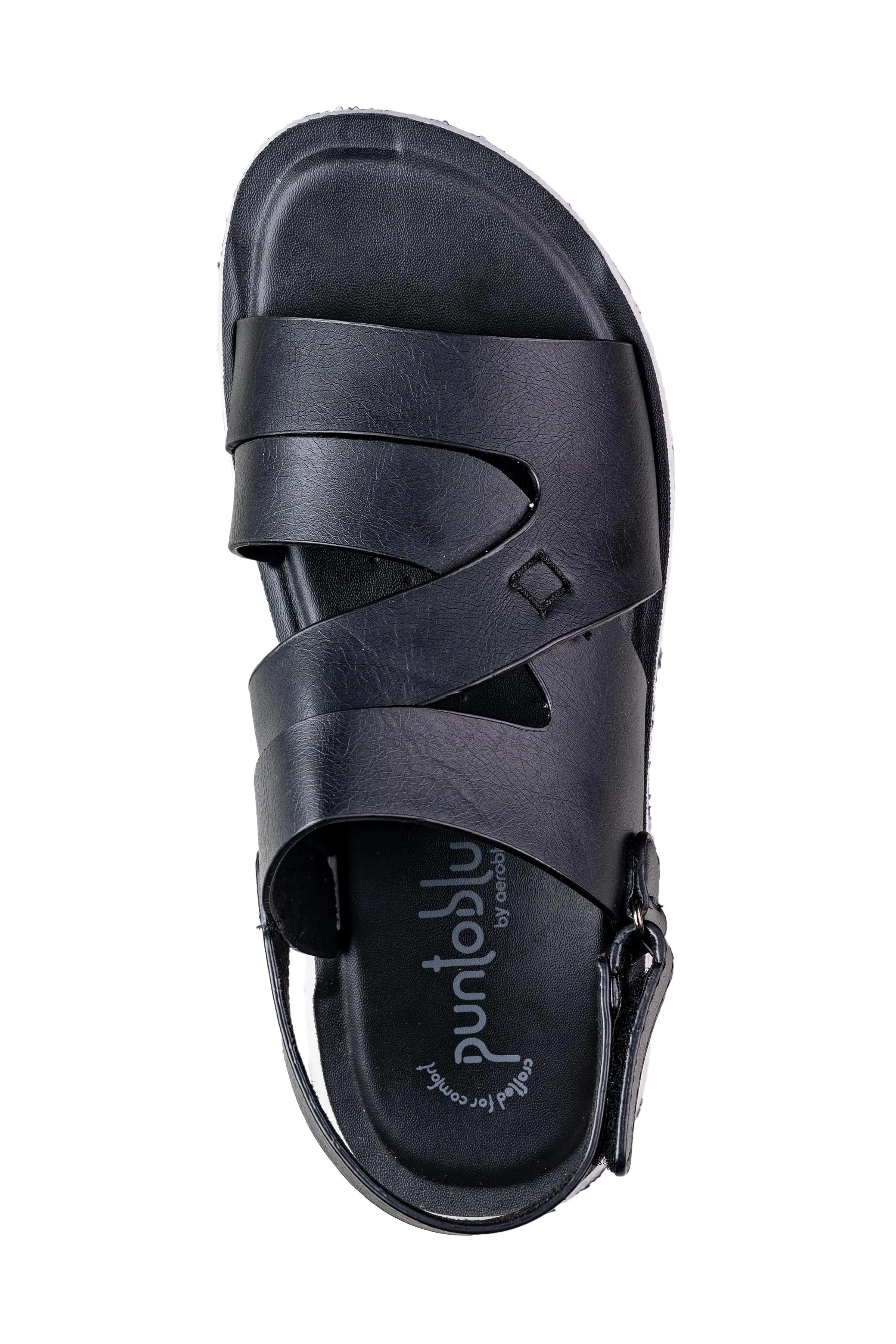 Puntoblu Black Gents Sandal PU