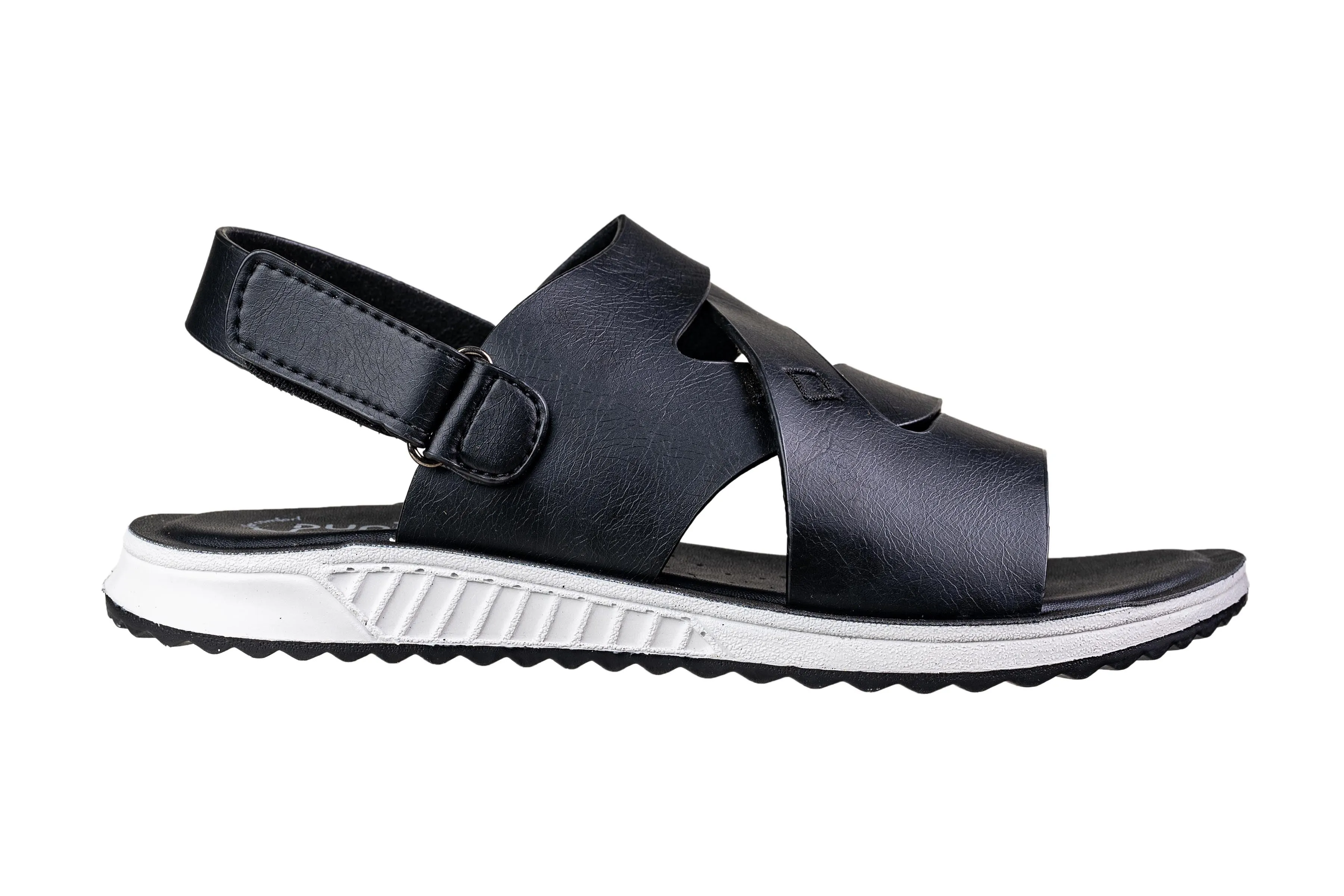 Puntoblu Black Gents Sandal PU