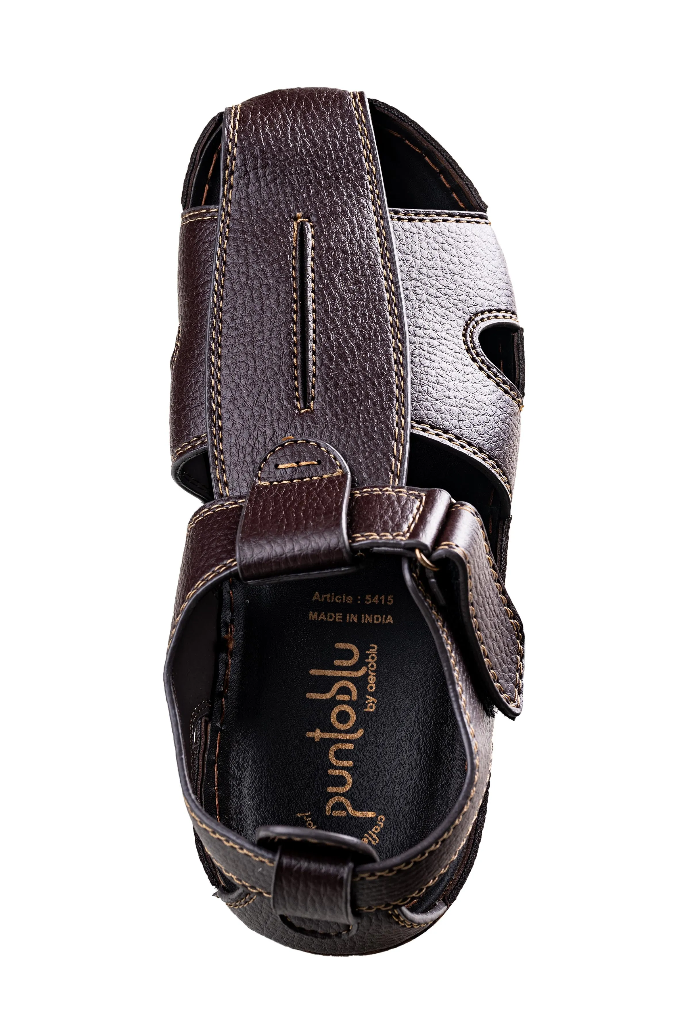 Puntoblu Brown Gents Sandal PU