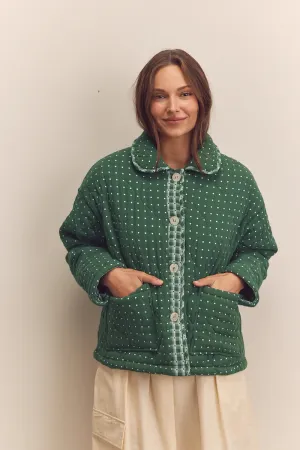 Quilted Round Collar Jacket | Amente