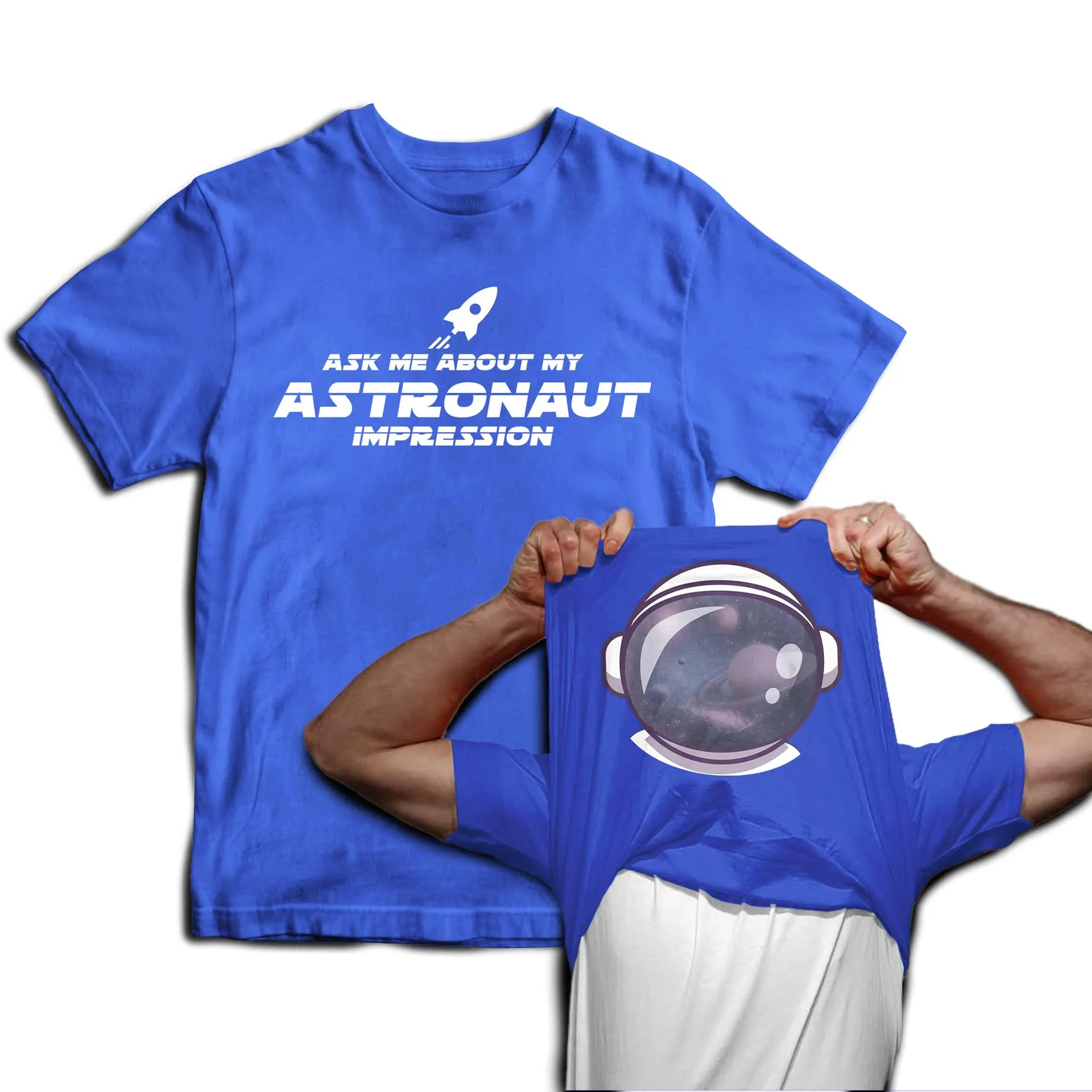 Reality Glitch Ask Me About My Astronaut Impression Flip Mens T-Shirt