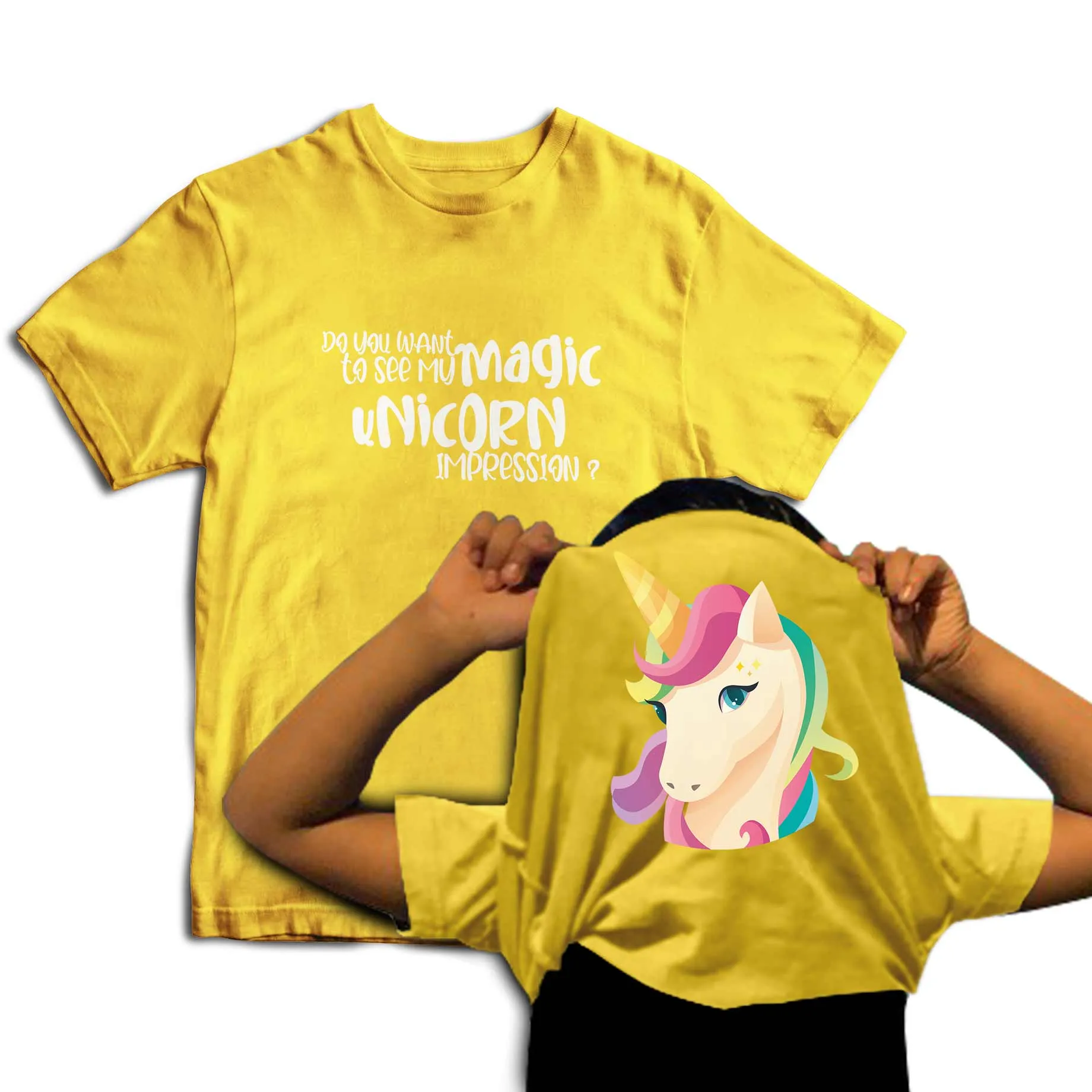Reality Glitch Do You Want To See My Magic Unicorn? Flip Kids T-Shirt