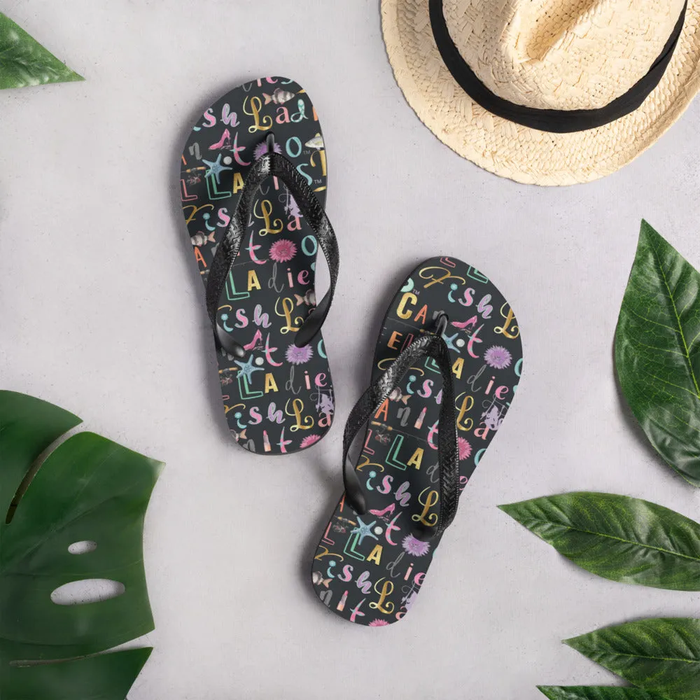 Reel Ladies Fish Flip Flops