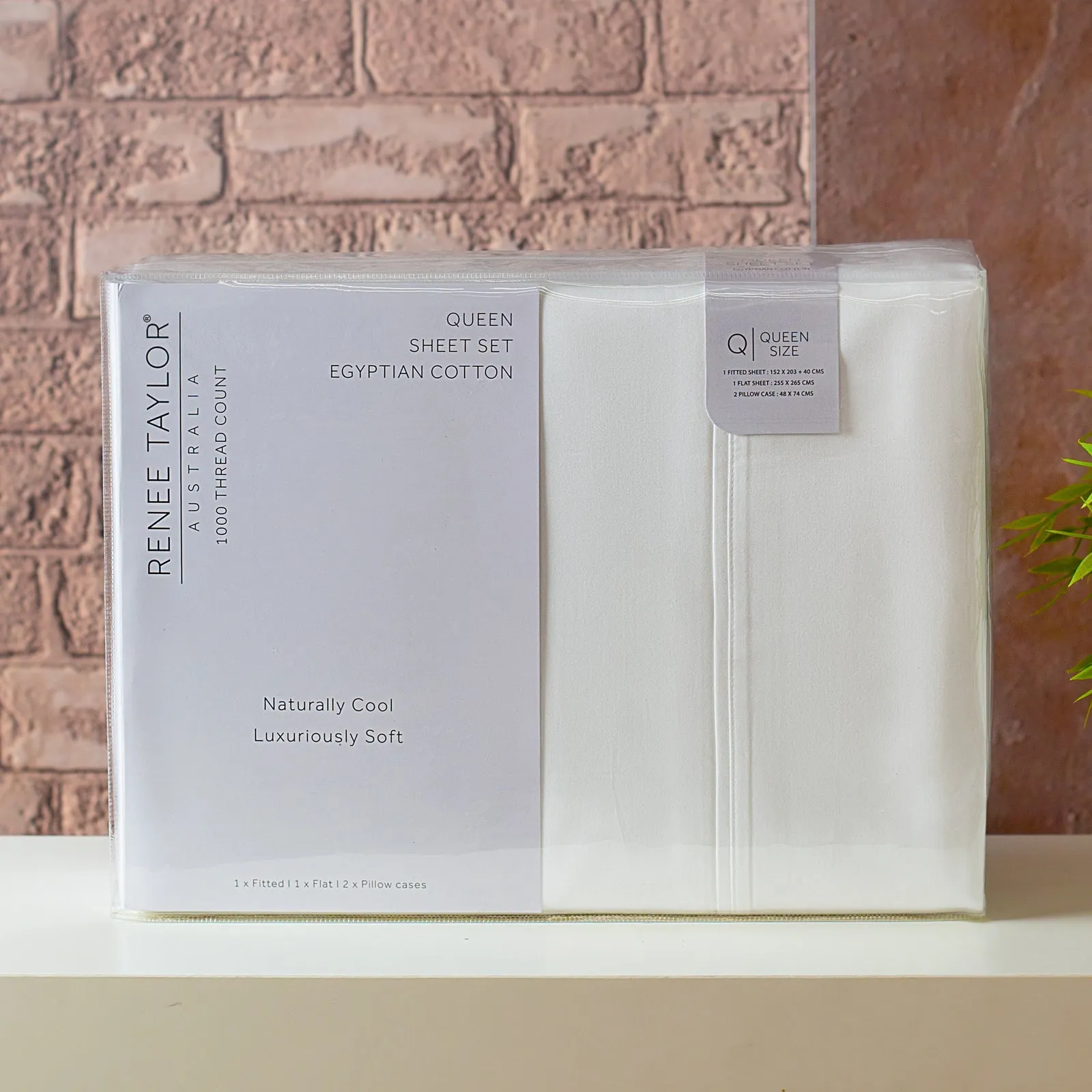Renee Taylor Premium 1000 Thread count Egyptian Cotton sheet Set - White