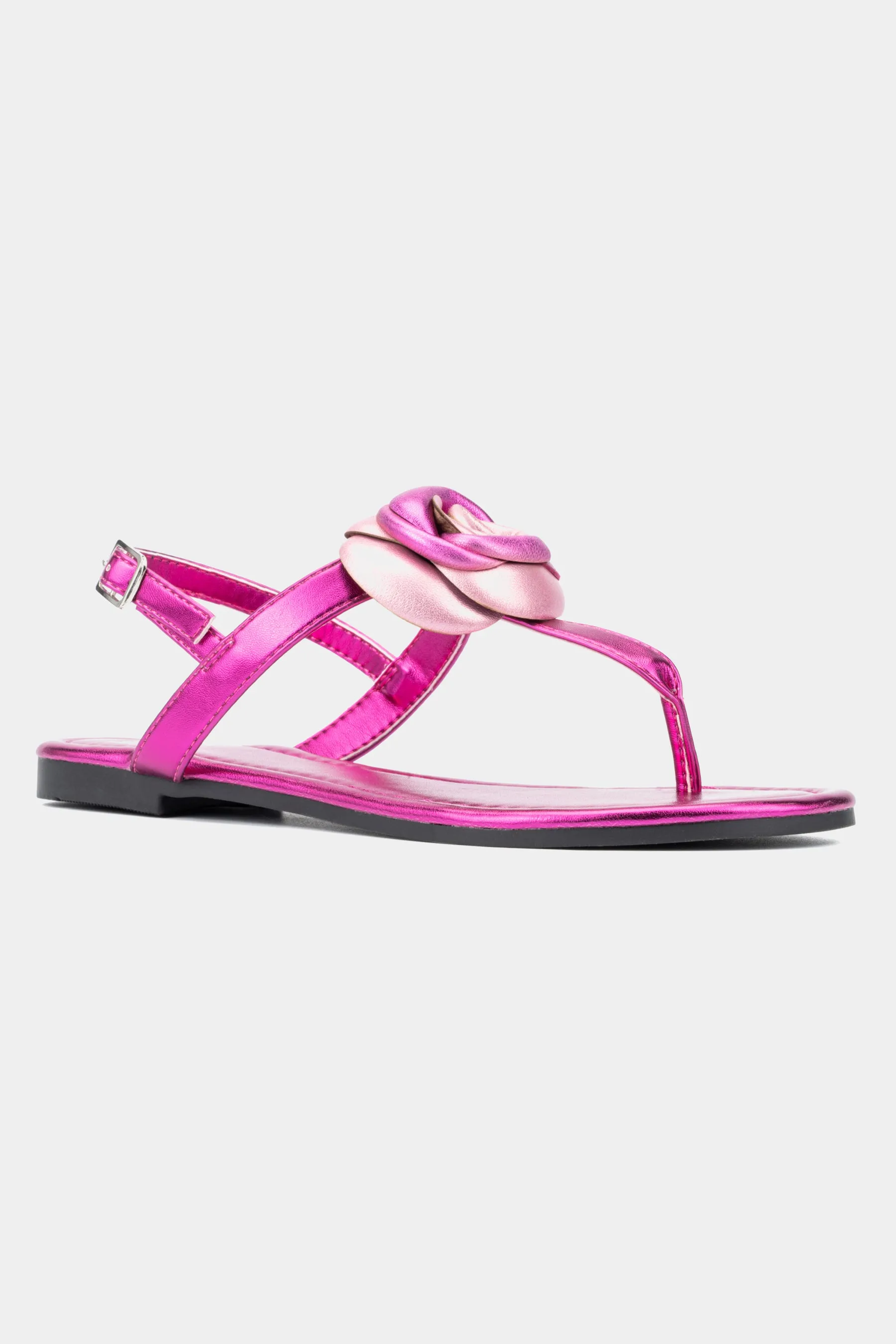 Rosette T-Strap Flats
