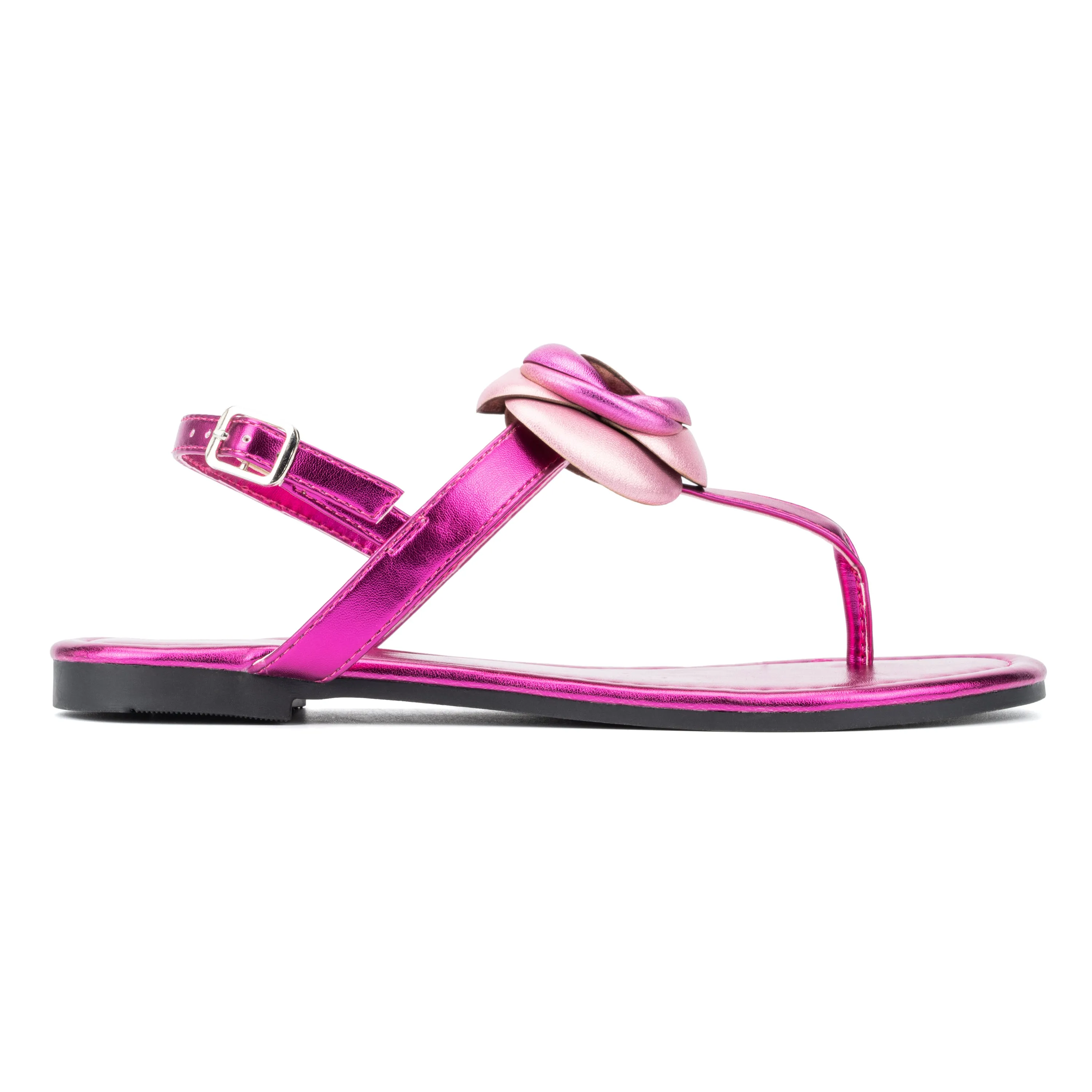 Rosette T-Strap Flats