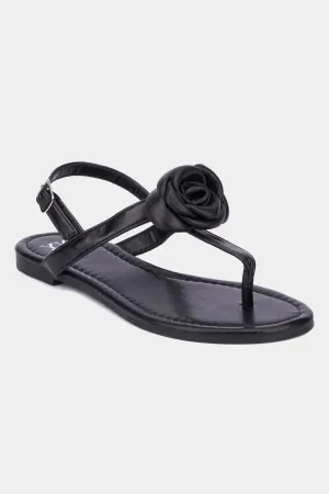 Rosette T-Strap Flats