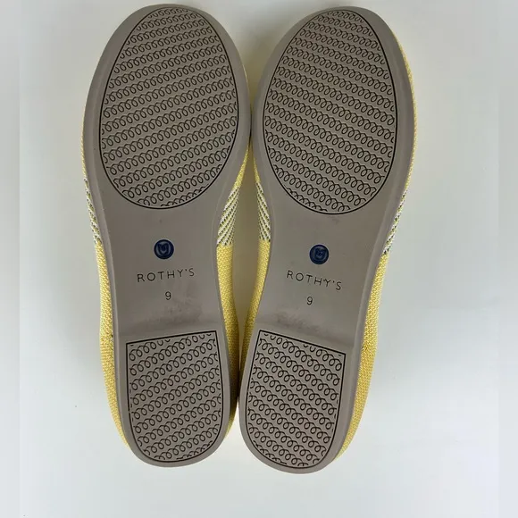 ROTHY SUNSHINE ROUND TOE FLATS SIZE 9