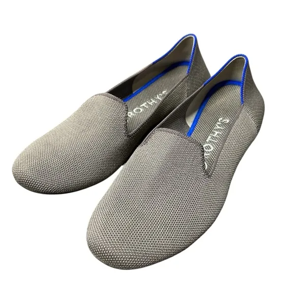 Rothy’s The Loafer Mocha 8.5 Gray Taupe Slip On Flats
