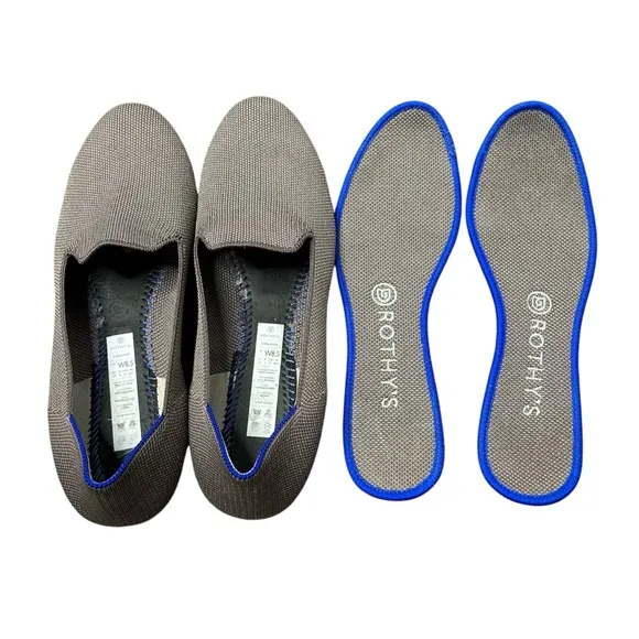 Rothy’s The Loafer Mocha 8.5 Gray Taupe Slip On Flats