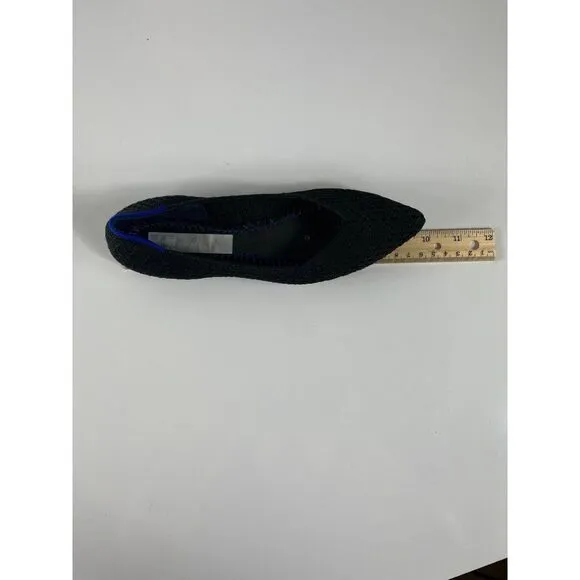 Rothy's The Point Black Honeycomb Knit Flats *NO SIZE NO INSOLES* Size 5.5 READ