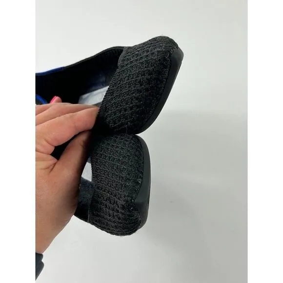 Rothy's The Point Black Honeycomb Knit Flats *NO SIZE NO INSOLES* Size 5.5 READ