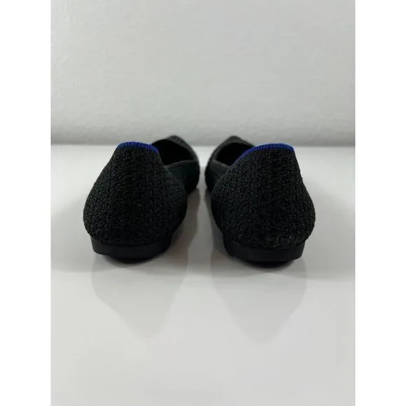 Rothy's The Point Black Honeycomb Knit Flats *NO SIZE NO INSOLES* Size 5.5 READ