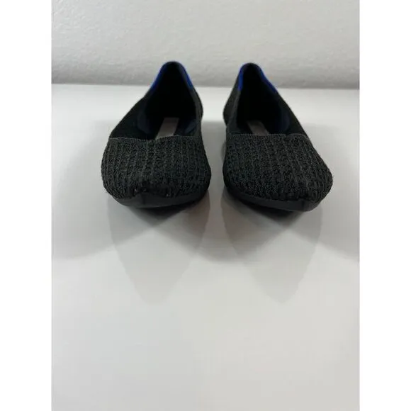 Rothy's The Point Black Honeycomb Knit Flats *NO SIZE NO INSOLES* Size 5.5 READ