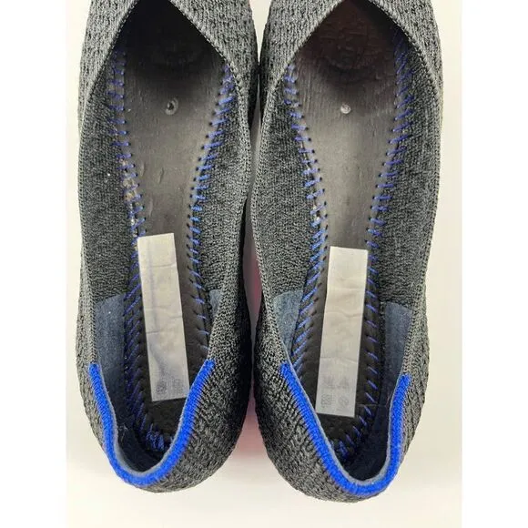 Rothy's The Point Black Honeycomb Knit Flats *NO SIZE NO INSOLES* Size 5.5 READ