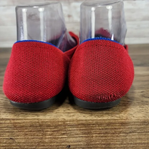 Rothy’s The Point Chili Red Flats Shoes Size 9 Womens