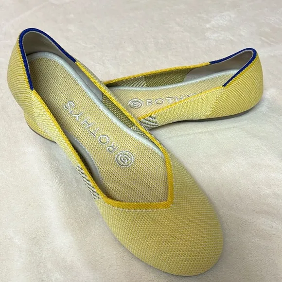 ROTHY’S Yellow Round - Toe Flats Size 6