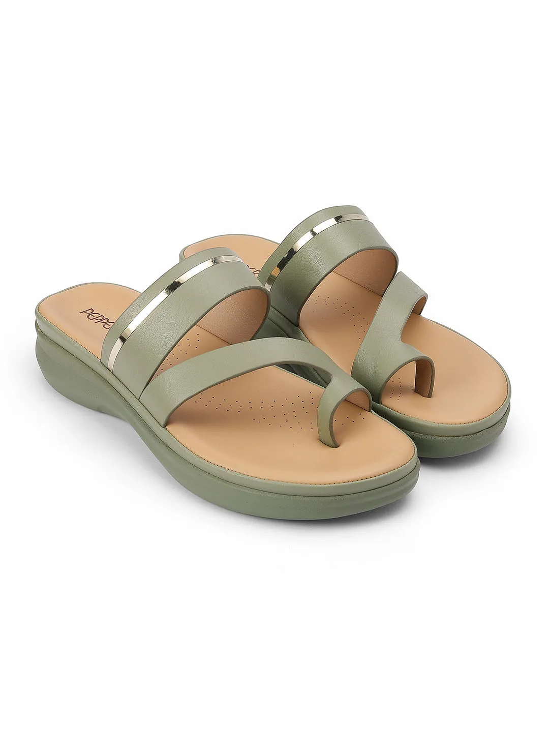 Round Toe Flat Sandals