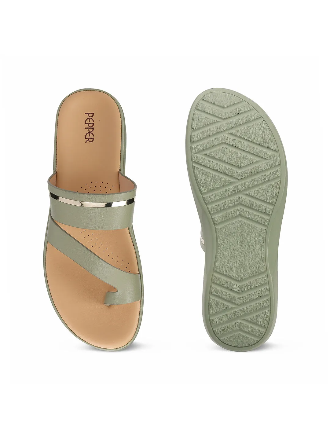 Round Toe Flat Sandals