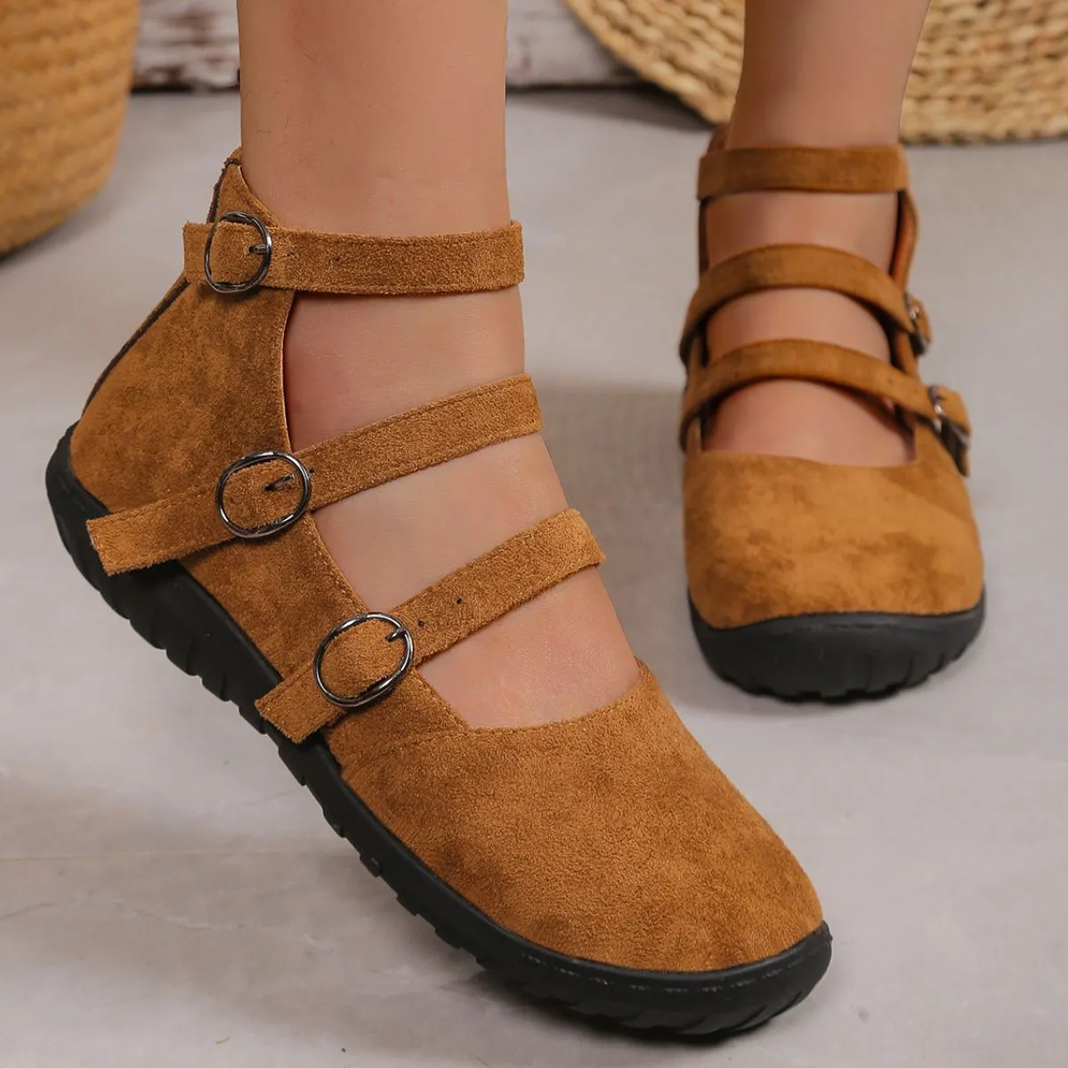 Round Toe Flats Slip-Ons
