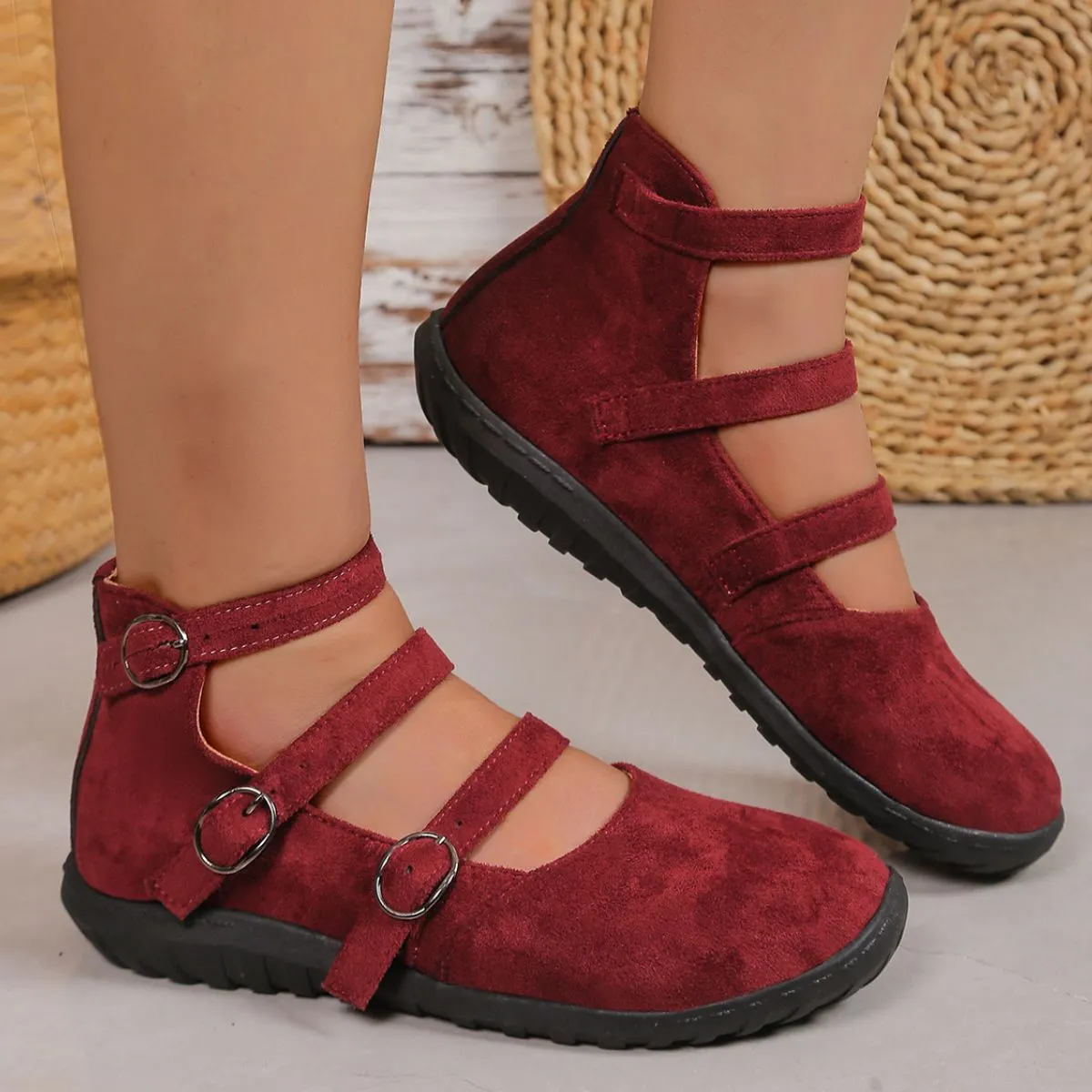 Round Toe Flats Slip-Ons