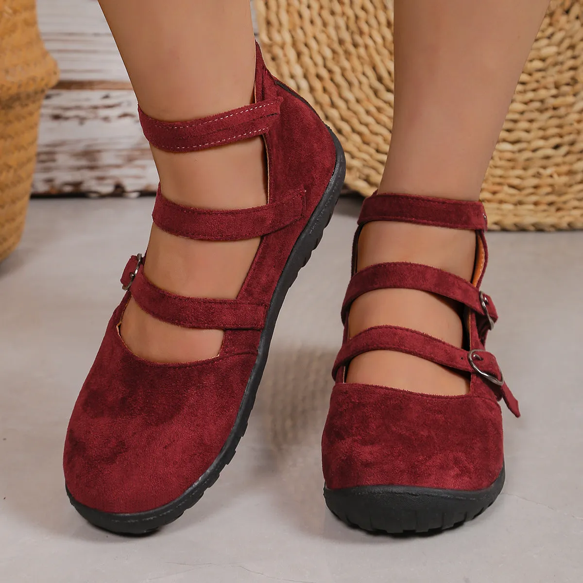 Round Toe Flats Slip-Ons