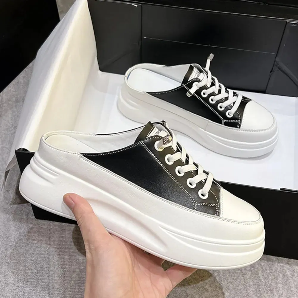 Round Toe Platform Slip On Sneakers