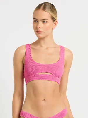 Sasha Crop Top in Wildberry Lurex