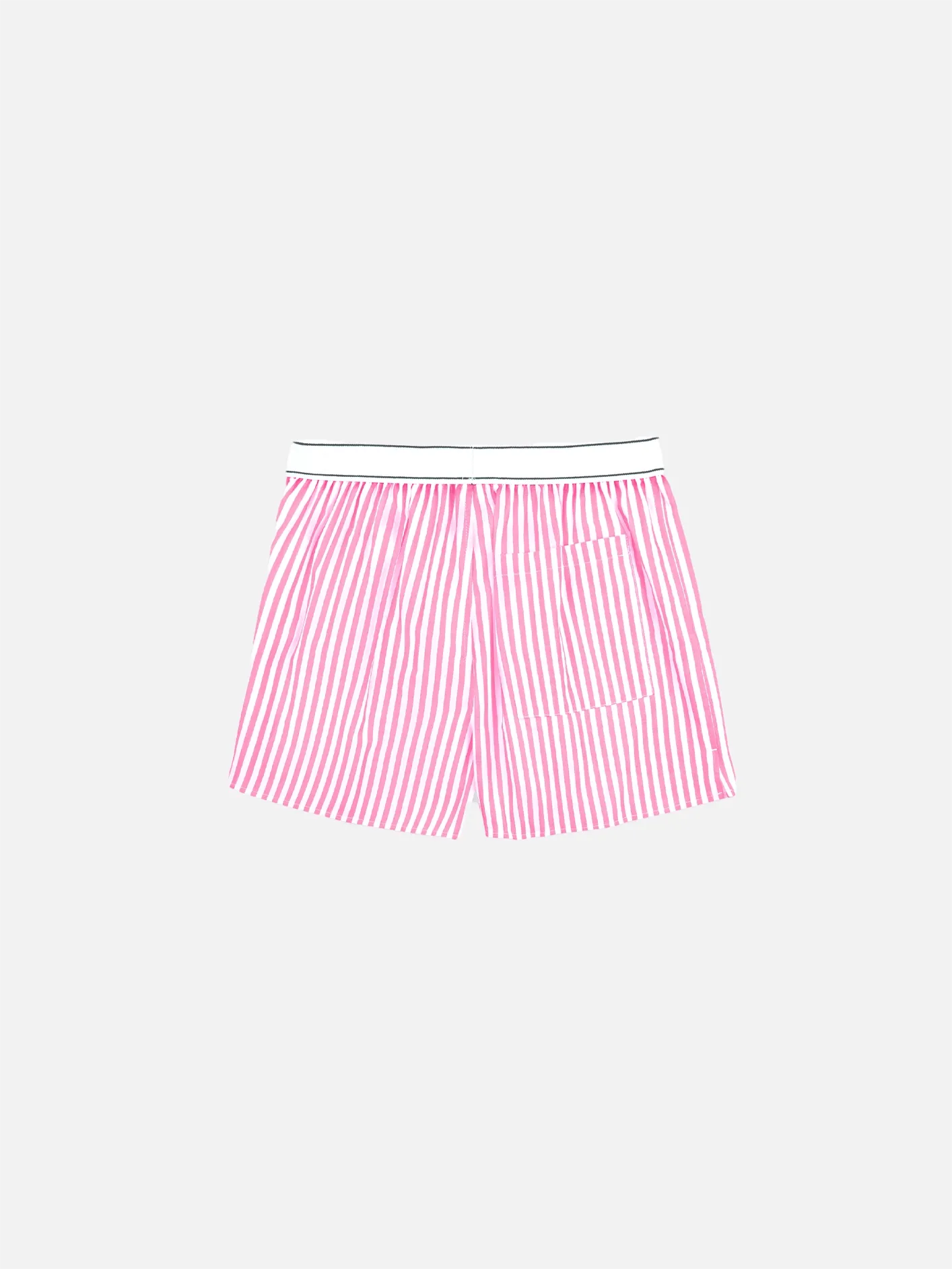 Serif Logo Boxer Shorts - White/Pink Large Stripe