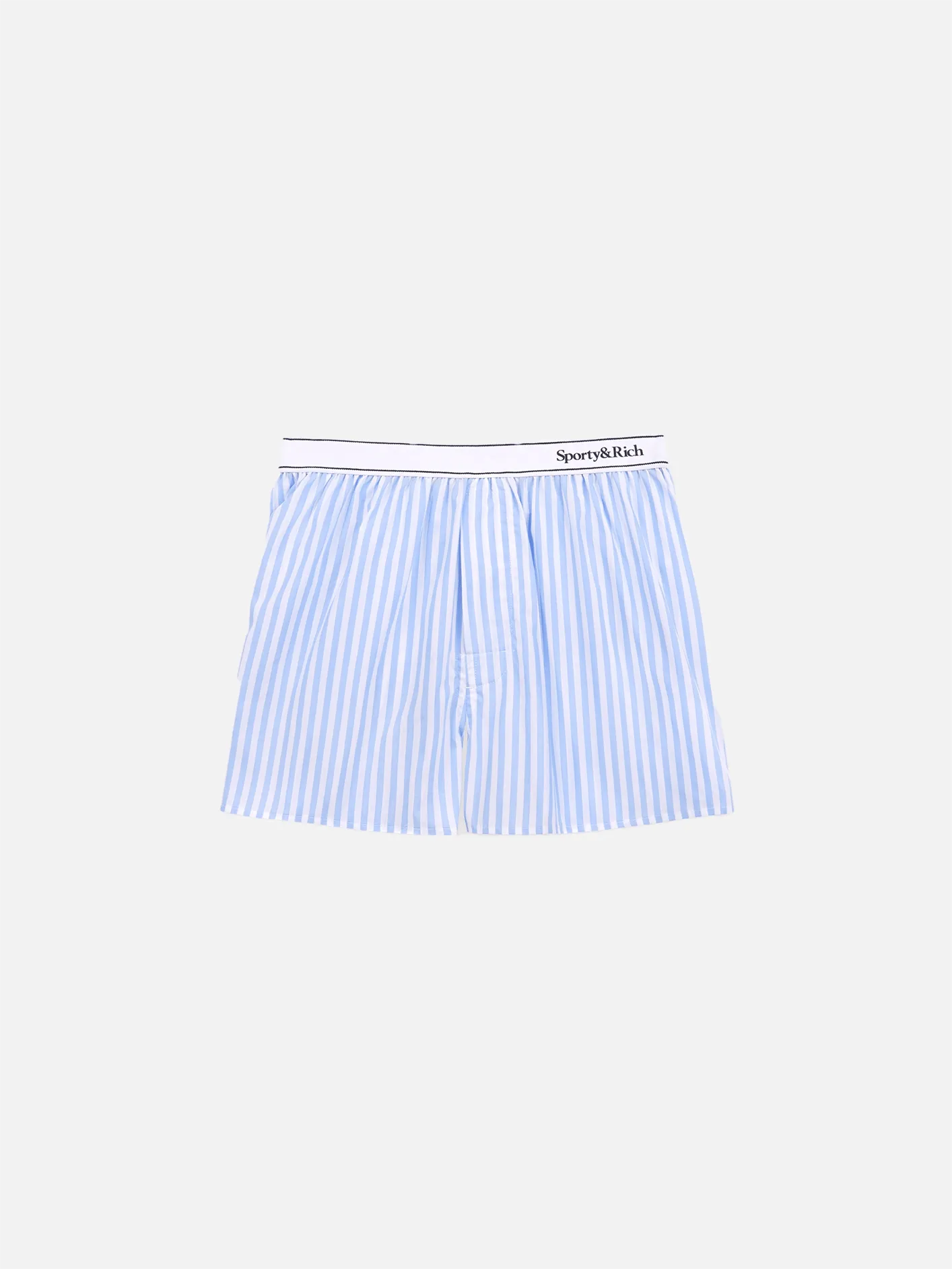 Serif Logo Boxer Shorts - White/Sky Blue Large Stripe