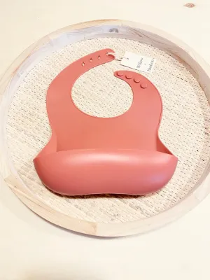 Silicone Bib - Raspberry