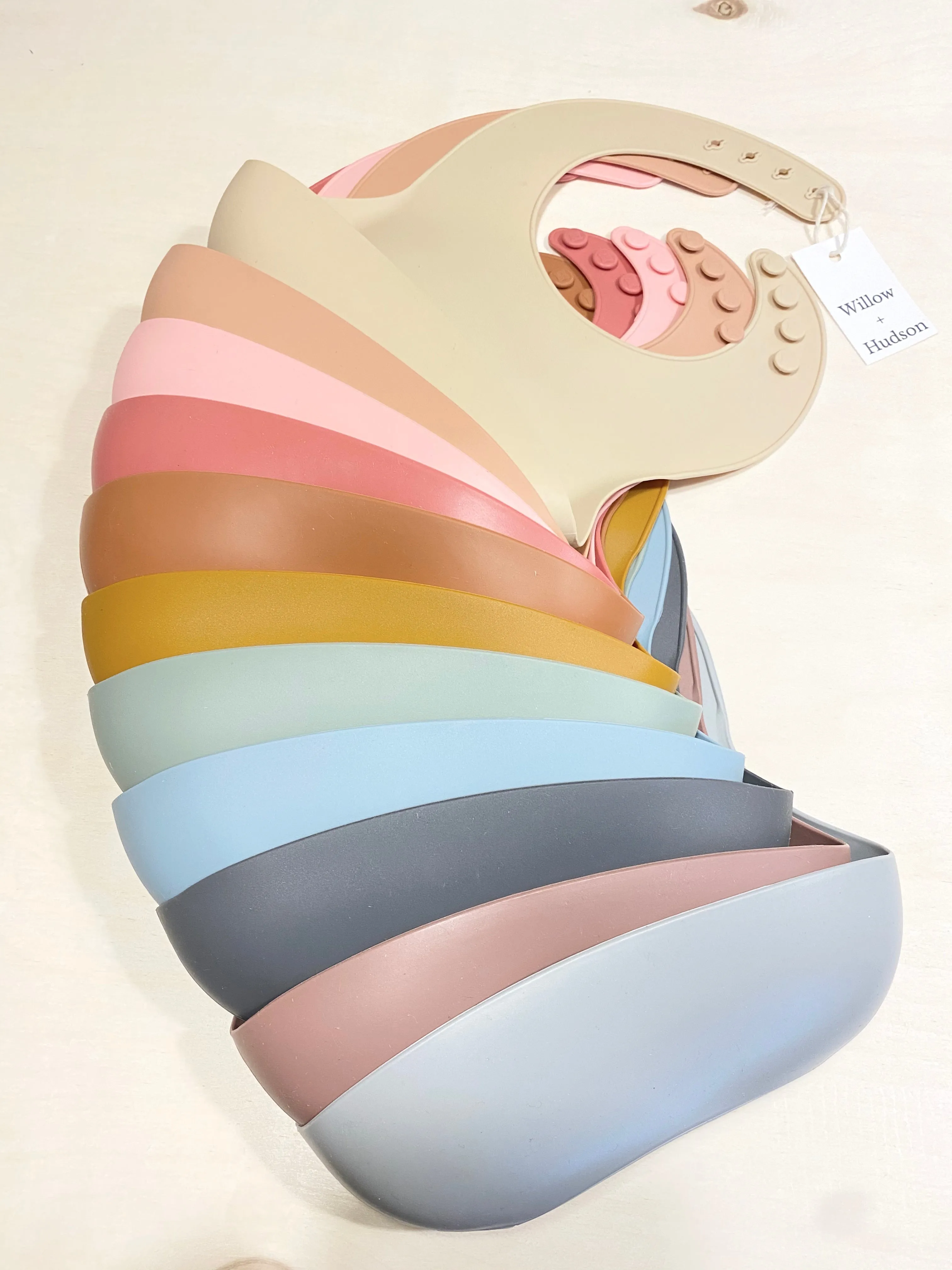 Silicone Bib - Raspberry