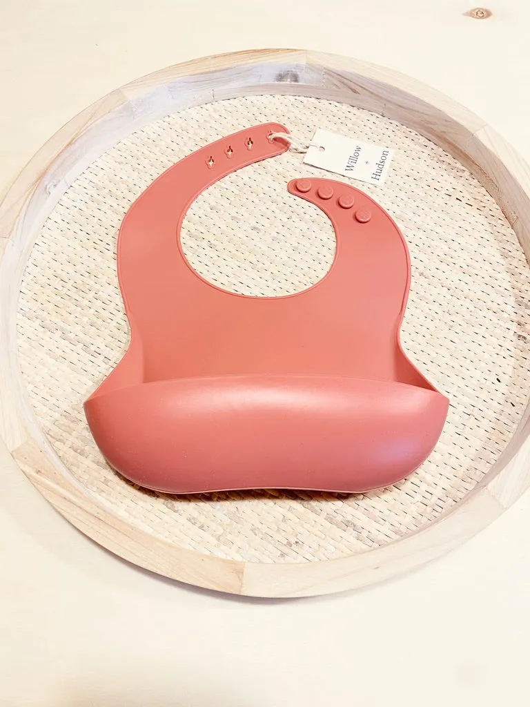 Silicone Bib - Raspberry