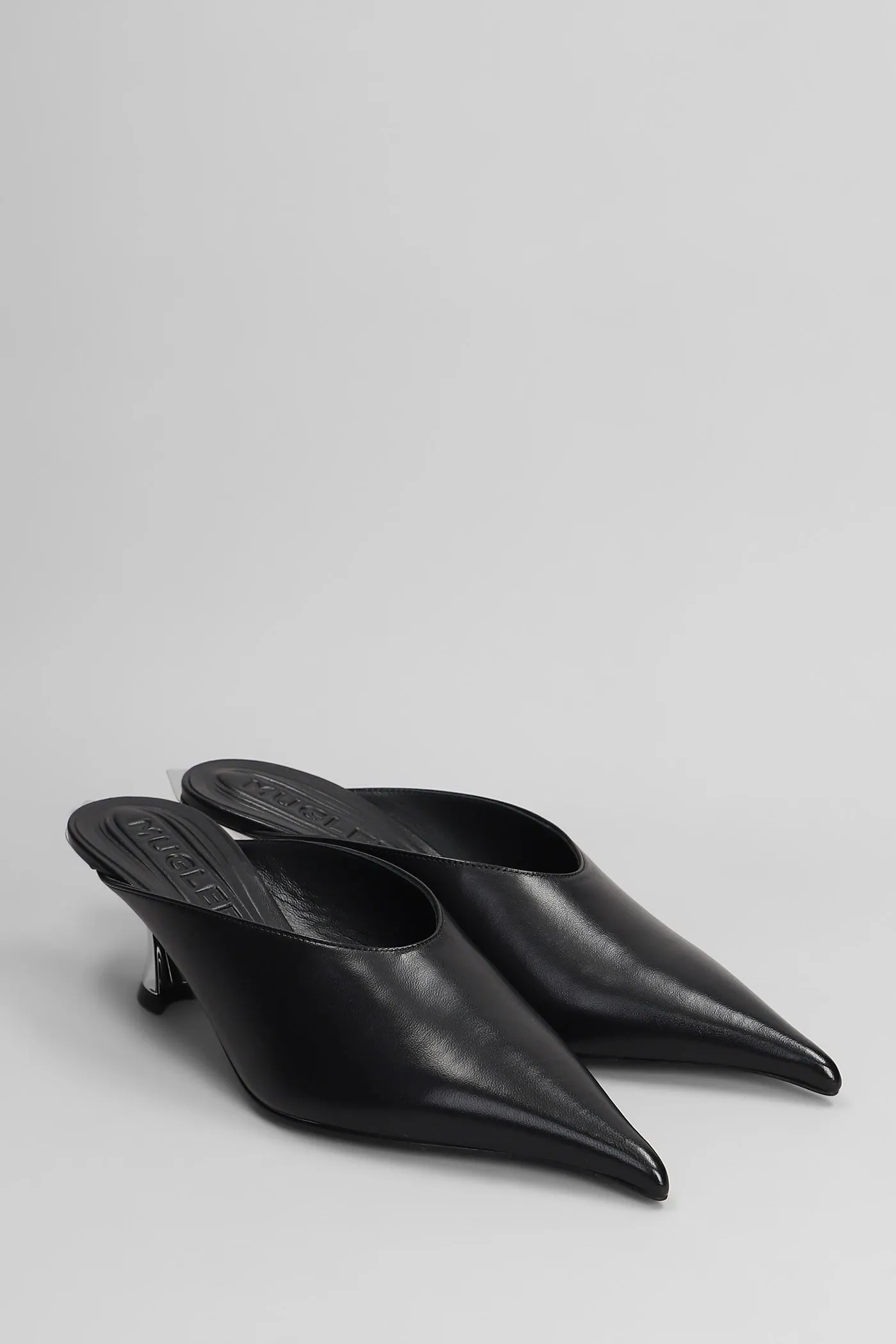Slipper-Mule in black leather