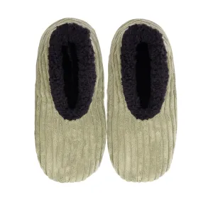 SnuggUps® Cosy Men's Slippers ~ Cord Olive