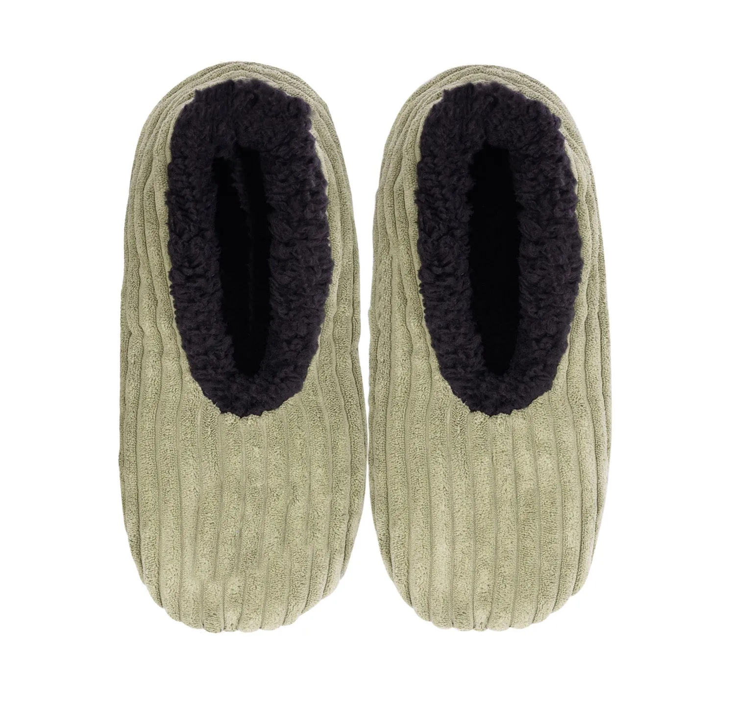SnuggUps® Cosy Men's Slippers ~ Cord Olive