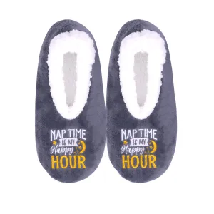 SnuggUps® Cosy Women's Slippers ~ Nap Time Is My Happy Hour