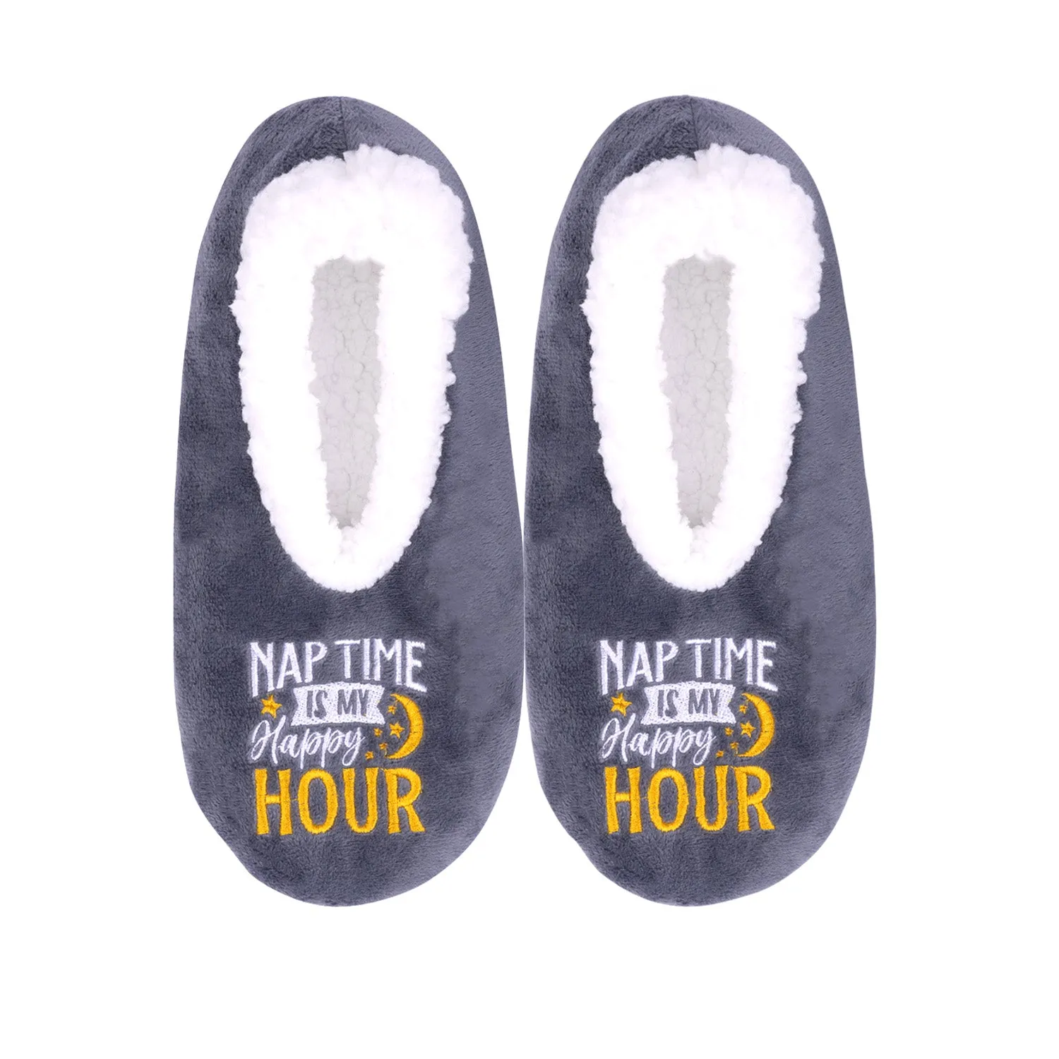 SnuggUps® Cosy Women's Slippers ~ Nap Time Is My Happy Hour