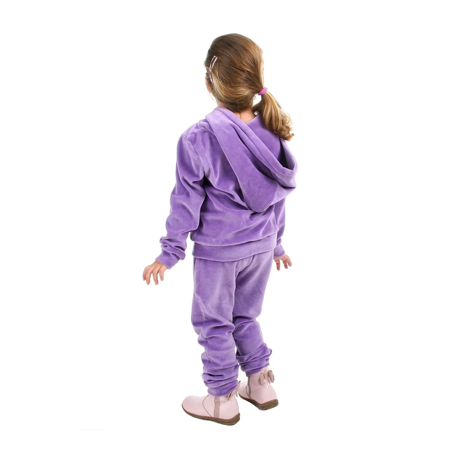 Soft Velour Zipper Top N Bottom Set