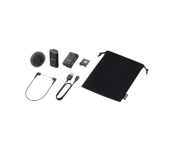 Sony Wireless Microphone ECM-W2BT (Compact, Flexible, Vlogging, Content Creation, Audio) – Black